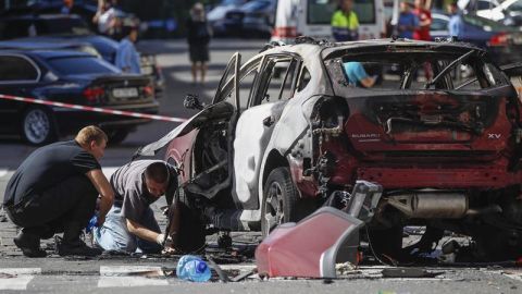 El auto no pertenecía al periodista.