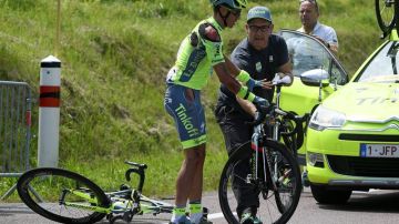 Alberto Contador se lesiona