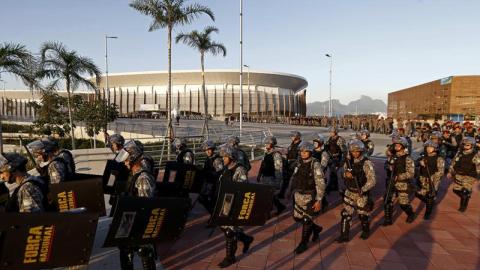 Las medidas de seguridad en Río de Janeiro están realmente fuertes.