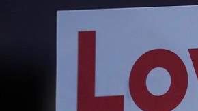 Pancarta en Convención Demócrata Nacional.