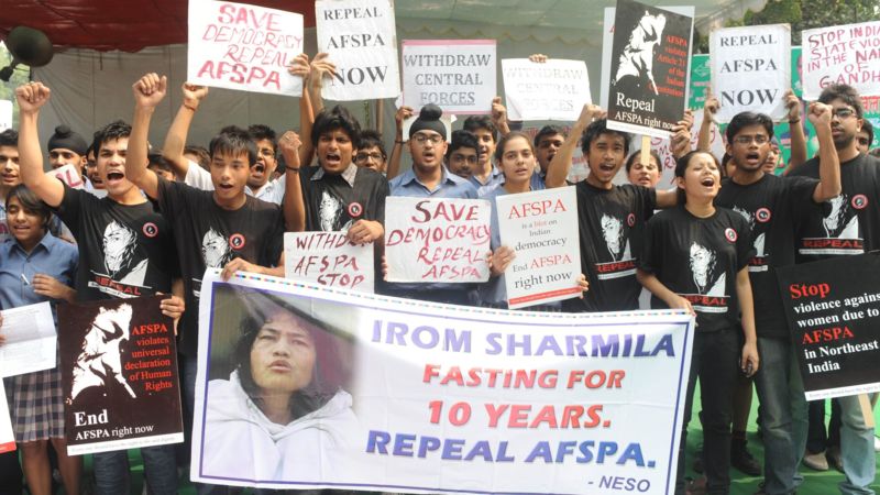 El nombre y la protesta de Irom Sharmila son reconocidos en India e internacionalmente.