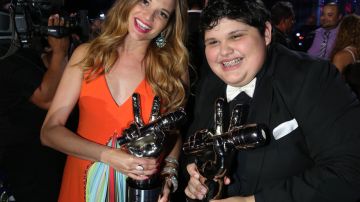 Christopher y Natalia ganadores de 'La Voz Kids'.