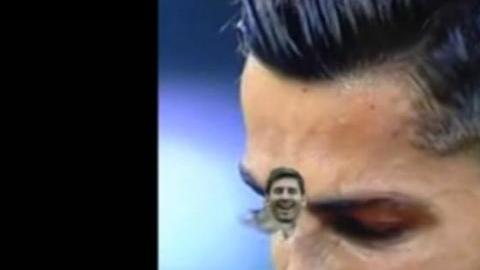 Cristiano Ronaldo y la 'Messi-polilla' que lo 'consoló' tras su lesión en la final de la Eurocopa.