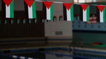 Mary Al Atrash, en la piscina de 25 metros en la que entrena de cara a Río 2016.