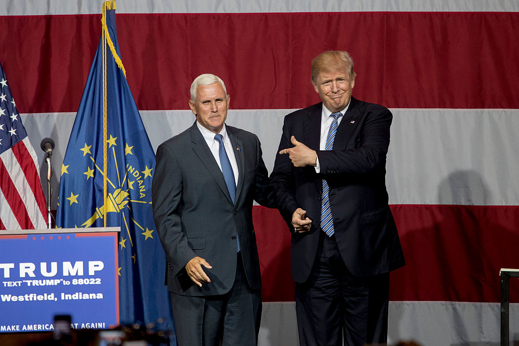 Trump y Pence aparecieron juntos en un evento en Westfiel, Indiana el pasado martes.