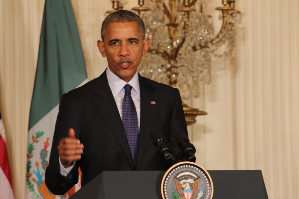 El presidente Barack Obama elogió el buen rumbo de las relaciones entre EEUU y México, y la labor de ese país para frenar el paso a inmigrantes indocumentados de Centroamérica. Foto: María Peña/Impremedia