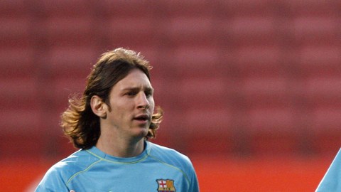Messi y Ronaldinho archivo