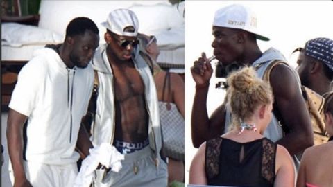 Paul Pogba fumando