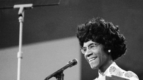 Shirley Chisholm durante la Convención Nacional Demócrata en 1972.