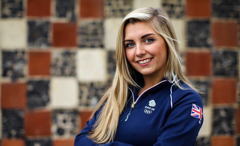 MARLOW, ENGLAND - NOVEMBER 10: Amber Hill (Women's Skeet) poses for a portrait during the Team GB announcement of the Shooting Team for Rio 2016 Olympic Games at Bisham Abbey on November 10, 2015 in Marlow, England. (Photo by Richard Heathcote/Getty Images)
