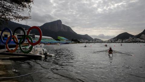 La Laguna Rodrigo de Freitas, sede del remo en Río 2016.