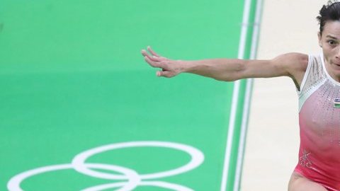 Oksana Chusovitina, la uzbeka que participa en la gimnasia de Río 2016, sus séptimos Juegos Olímpicos.