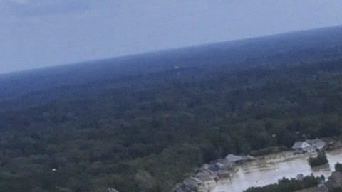 Una zona inundada en Baton Rouge, Louisiana.