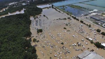 Una zona inundada en Baton Rouge, Louisiana.