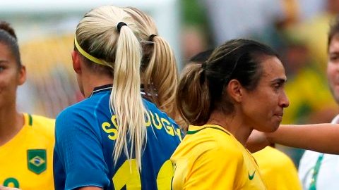 Brasil no pudo ante Suecia. Marta es la imagen de la decepción de un país entero en Río 2016.