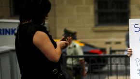 Protestas a favor de una ley de aborto en Chile.