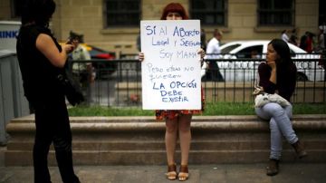 Protestas a favor de una ley de aborto en Chile.