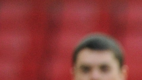 Un joven Paul Pogba en acción con el Manchester United.