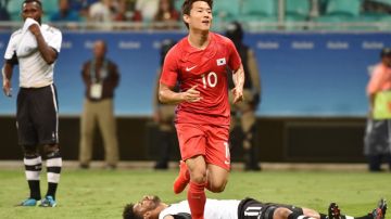 Ocho goles fueron los que le metió Corea del Sur a Fiyi en el Torneo Olímpico de fútbol varonil de Río 2016.