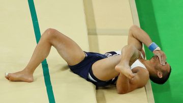 Samir Ait Said, gimnasta frances, se fractura la pierna
