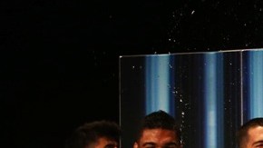 El momento chusco con los jugadores del Madrid y su entrenador Zinedine Zidane.