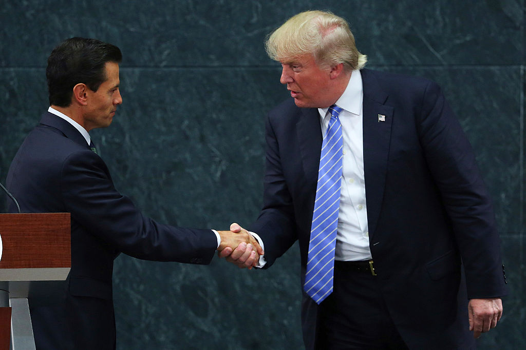Enrique Peña Nieto y Donald Trump. Getty Images