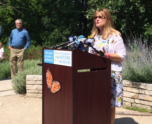 La senadora estatal Melinda Bush es la autora de una nueva ley que ayudará a la conservación de la mariposa monarca.