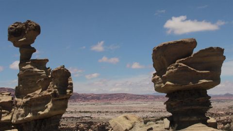 Las formaciones del Valle de la Luna.