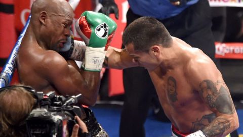 El 13 de septiembre de 2014, Marcos Maidana se enfrascó de tú a tú con Floyd Mayweather Jr.