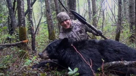 oso cazado lanza