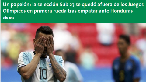 Portada del sitio web de LA NACION.