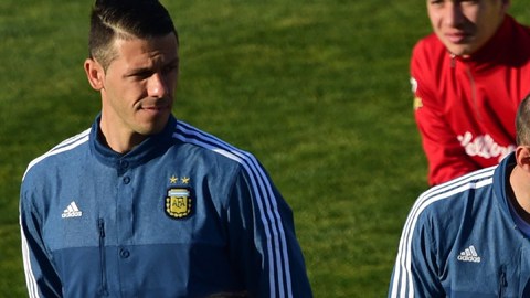 Martín Demichelis y Messi