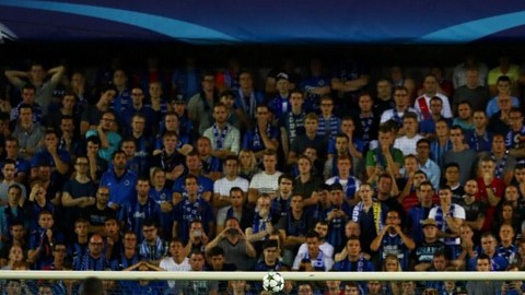 El segundo gol del Leicester ante el Brujas, conseguido por Riyad Mahrez.