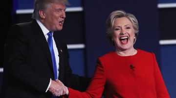 Los candidatos Hillary Clinton y Donald Trump se midieron en Hofstra University.