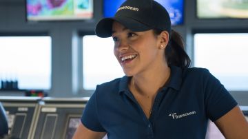 Gina Rodríguez durante el rodaje de Deepwater Horizon.