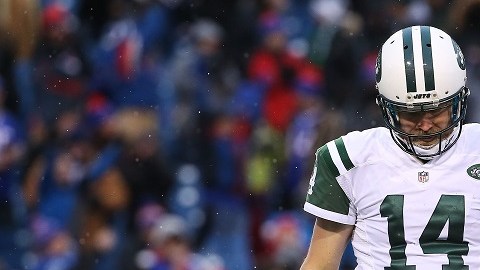 Así lucía Ryan Fitzpatrick, quarterback de los Jets, tras caer ante los Bills de Rex Ryan el pasado 3 de enero en el ultimo juego de la temporada.