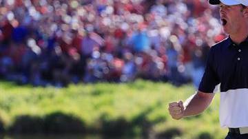 Brandt Snedeker celebró a lo grande la victoria de los estadounidenses.