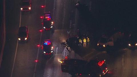 Todos los carriles de la autopista 10 rumbo al oeste tuvieron que ser cerrados.