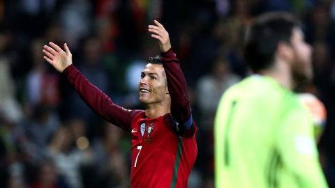 Es la primera vez que Cristiano marca cuatro goles con su selección.