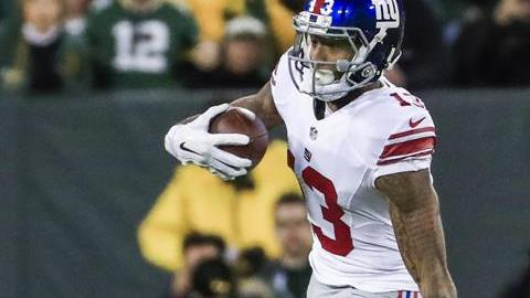 Beckham Jr. de los Giants de NY al fin pudo encontrar la zona de anotación.