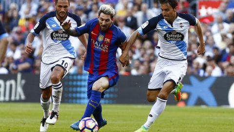 Lionel Messi ante Deportivo La Coruna