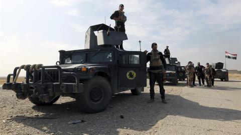 Miembros de las fuerzas especiales iraquíes en Mosul.