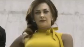 Captura de Aracely Arámbula en promocional de "La Doña"