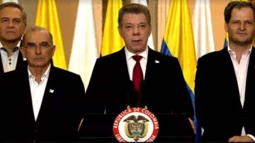 El presidente colombiano, Juan Manuel Santos, habló en cadena nacional.