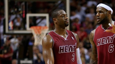 Dwayne Wade y LeBron James cuando estaban juntos en el Miami Heat.