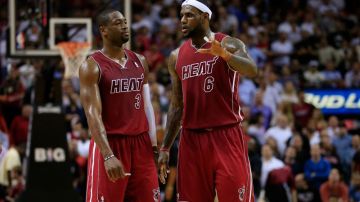 Dwayne Wade y LeBron James cuando estaban juntos en el Miami Heat.