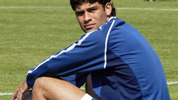 Un joven Rafa Márquez en un entrenamiento de la Selección mexicana.