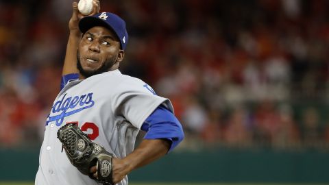 Pedro Baez fue uno de los cuatro pitchers que terminaron el trabajo de Kershaw.