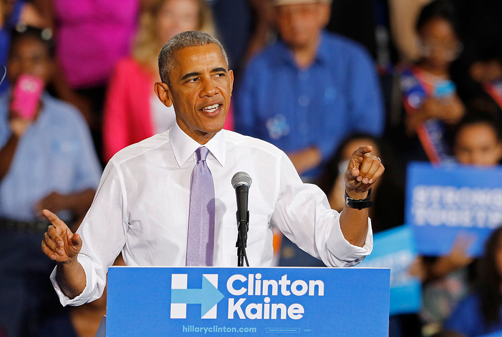 Obama pide el voto para Clinton en un evento de campaña en Florida. (Foto: Getty Images)