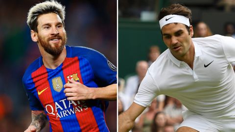 Lionel Messi y Roger Federer